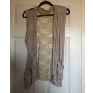 Zenana Outfitters Cream/Lace Cardigan